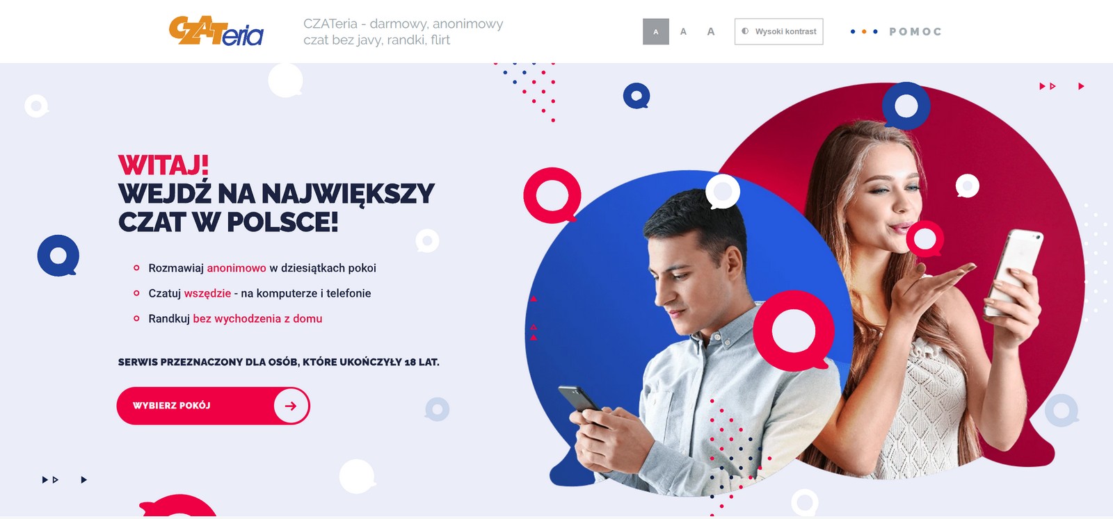 Czateria – czat online dostępny w serwisie Interia