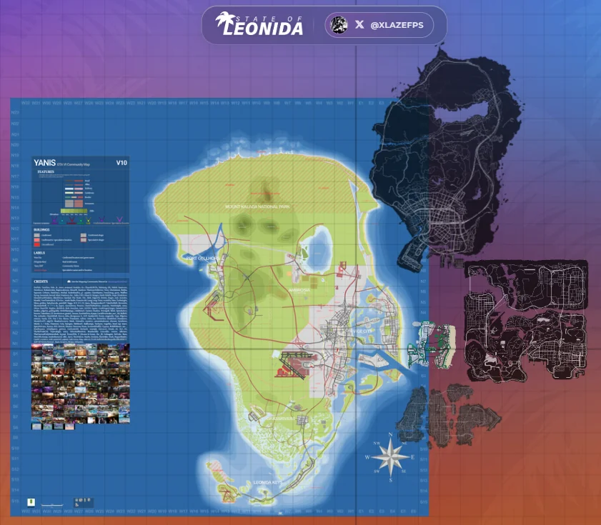 Mapa w GTA 6, Źródło: Reddit