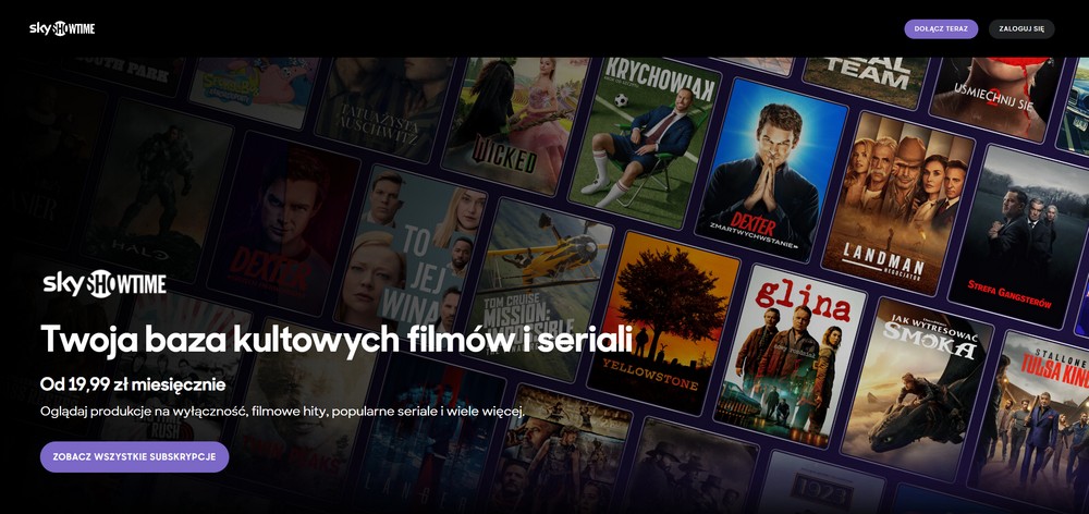 SkyShowtime – platforma mediów strumieniowych (streaming) z filmami i serialami Paramount i Universal