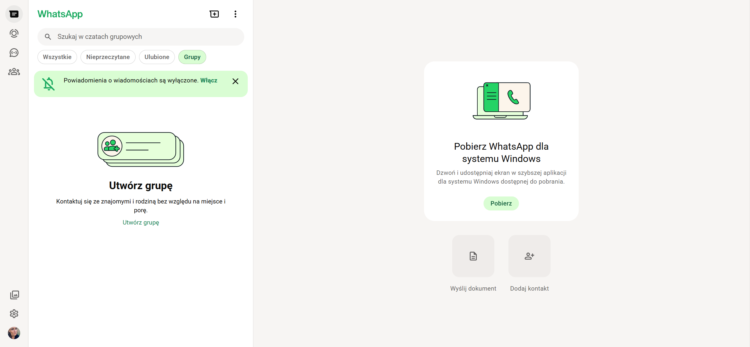 WhatsApp Web na laptopie – komunikator WhatsApp uruchomiony w przeglądarce internetowej