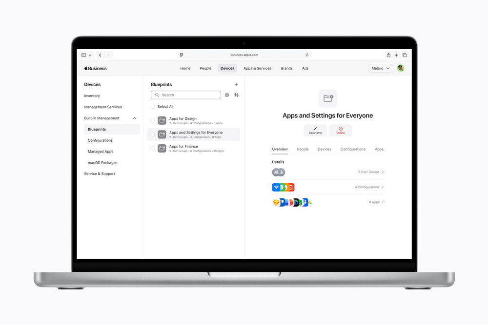 Apple Business panel MDM konfiguracja urządzeń i aplikacji w systemie Apple dla firm
