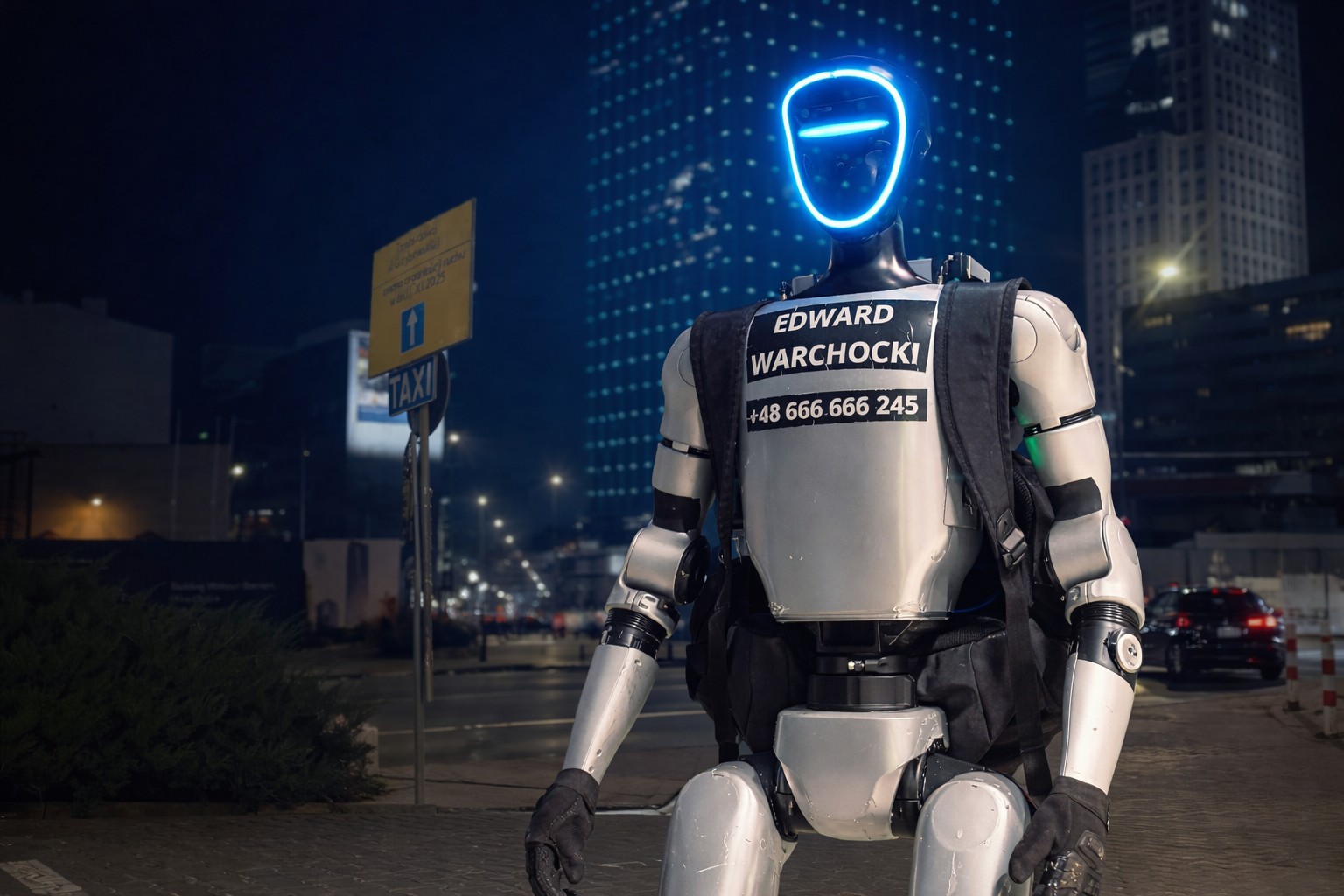 Robot Edward Warchocki humanoidalny robot influencer