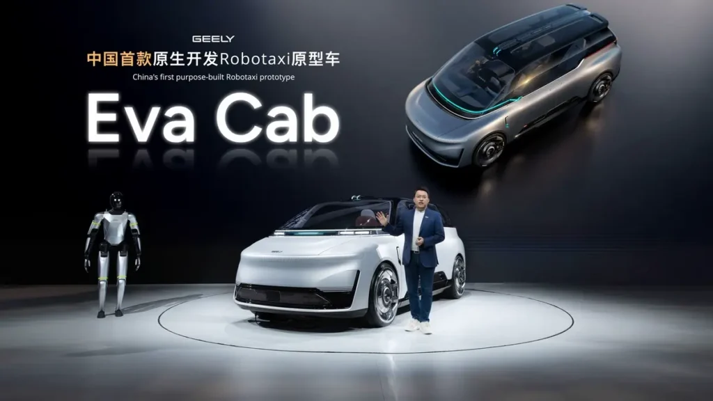 Geely EVA Cab – chińska robotaksówka pokazana na Pekin Auto Show 2026 Geely EVA Cab – robotaksówka z Pekin Auto Show 2026