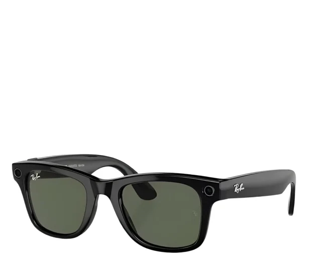 Okulary AR Ray-Ban RW4006 Meta Wayfarer Shiny Black G15 Green