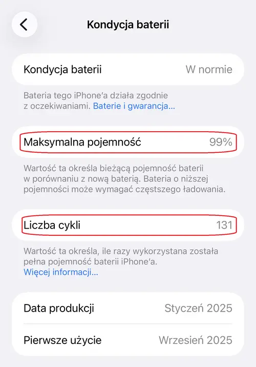 Jak sprawdzić używany iPhone przed zakupem - kondycja baterii
