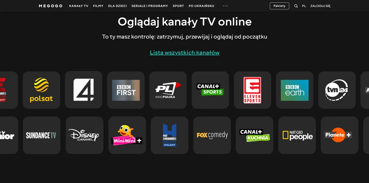 MEGOGO – kanały TV online
