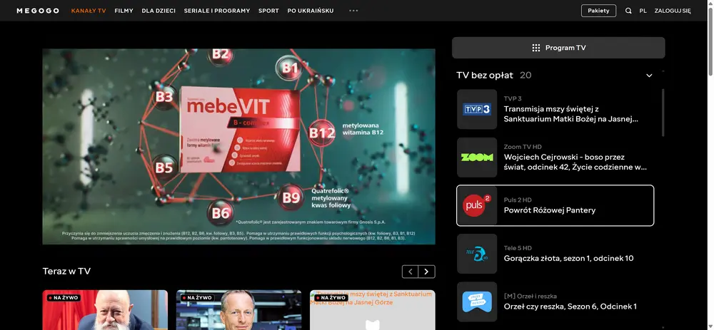 MEGOGO – telewizja na żywo, program TV i kanały online