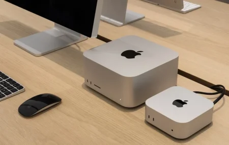 Apple chce uniezależnić AI od chmury. Cztery Mac Studio uruchomiły model z bilionem parametrów Mac Studio i Mac mini na stanowisku Apple