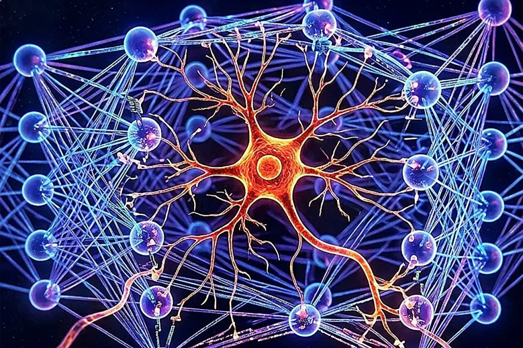 Naukowcy stworzyli największą mapę aktywności genów w ludzkim mózgu. 6,3 mln jąder i osiem chorób Neuron i sieć komórek nerwowych | Adobe Stock