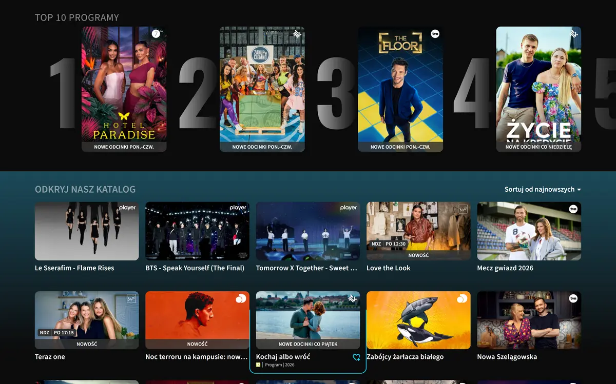 Player – najpopularniejsze programy, filmy i seriale dostępne online