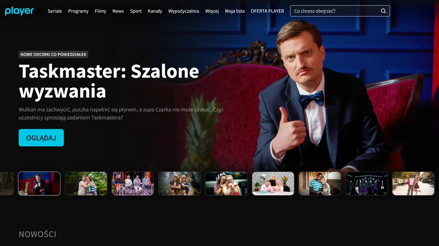 Player – platforma VOD z filmami, serialami, programami TVN i telewizją online