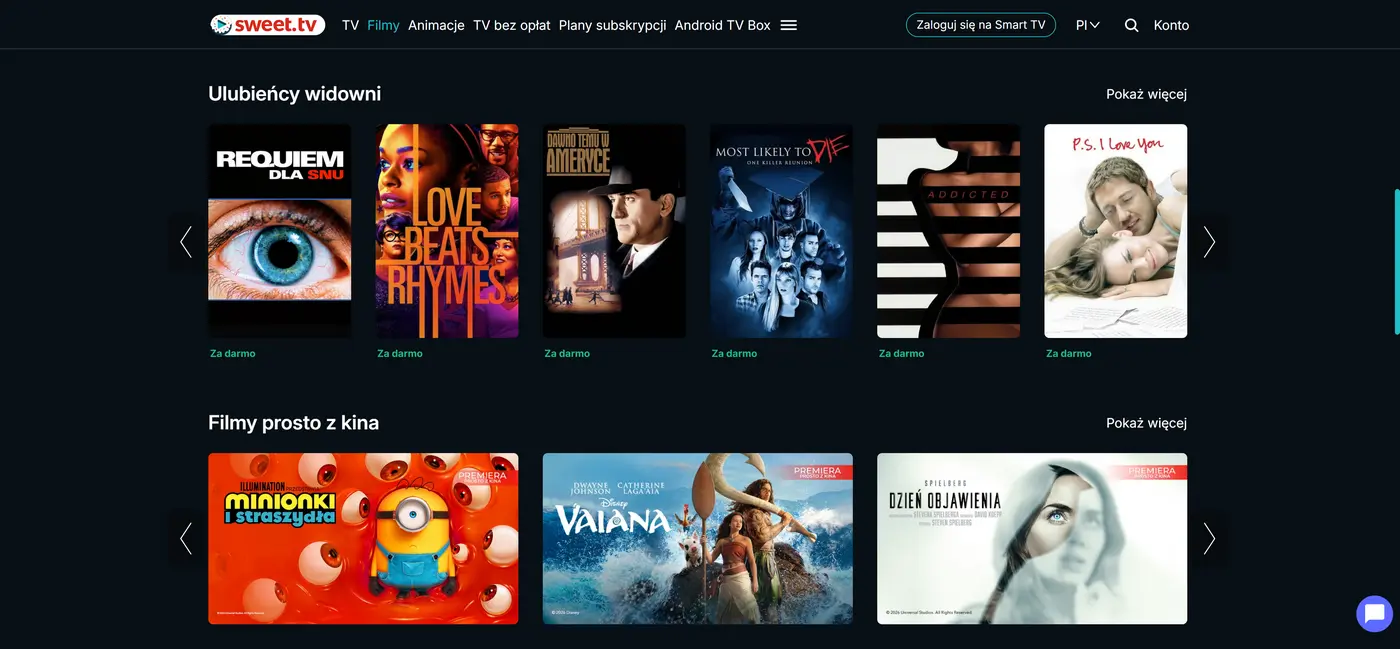 Sweet TV – filmy i seriale VOD dostępne online w bibliotece platformy