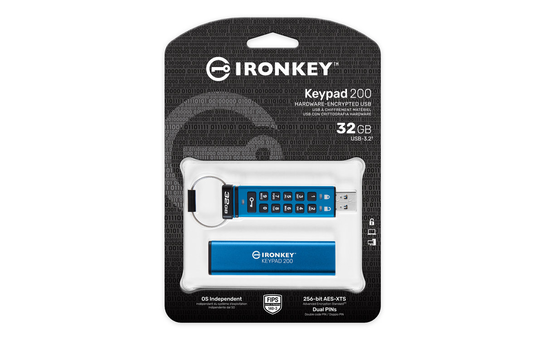 Szyfrowany pendrive z klawiaturą - KINGSTON, IronKey Keypad 200 32G