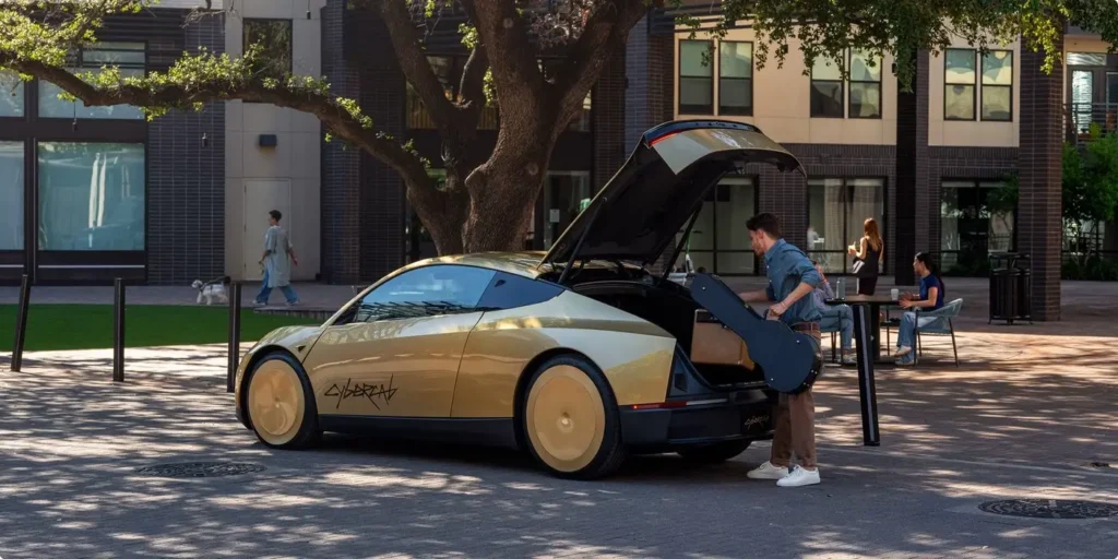 Tesla Cybercab już wozi pasażerów. Robotaxi nie ma kierownicy ani pedałów Tesla Cybercab
