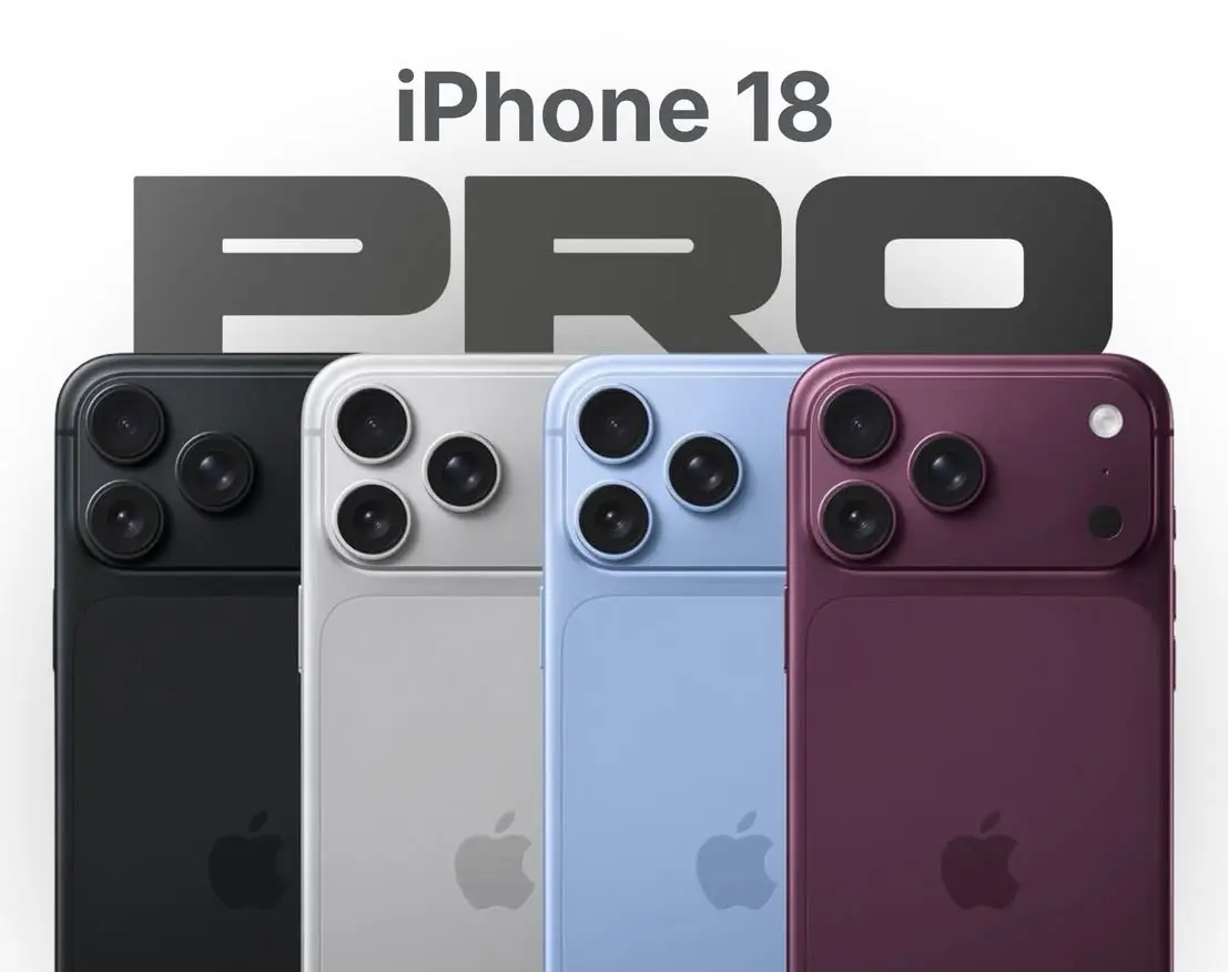 iPhone 18 Pro i iPhone 18 Pro Max – kolory czarny, srebrny, błękitny i burgundowy